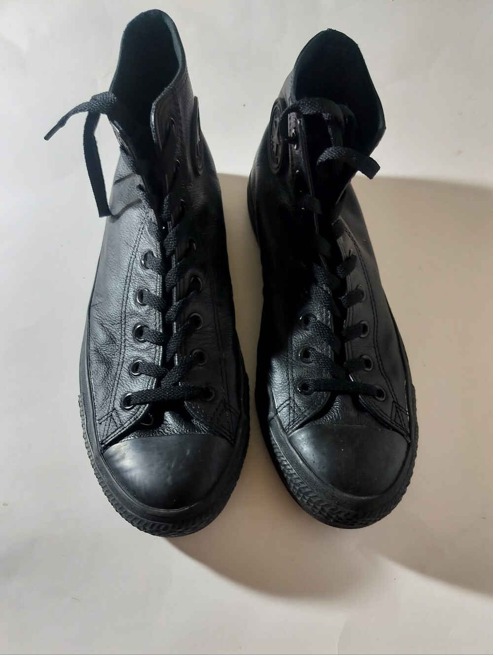 Black High-Top Leather Sneakers - Converse